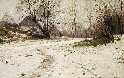 Verschneite Dorflandschaft, Walter Moras